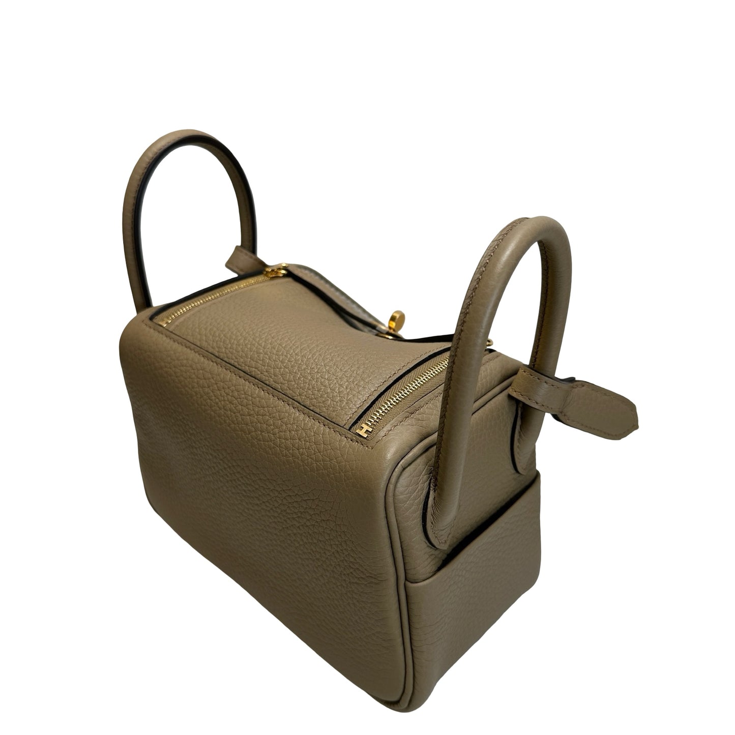 Brand New HERMES TC Mini Lindy Handbag Beige Maria GHW