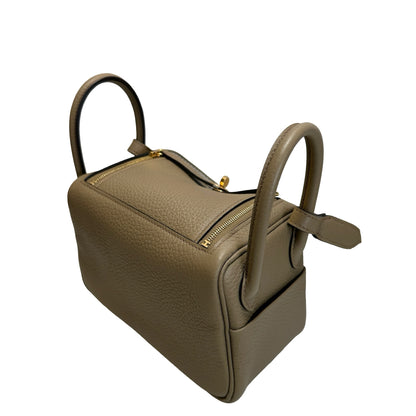 Brand New HERMES TC Mini Lindy Handbag Beige Maria GHW
