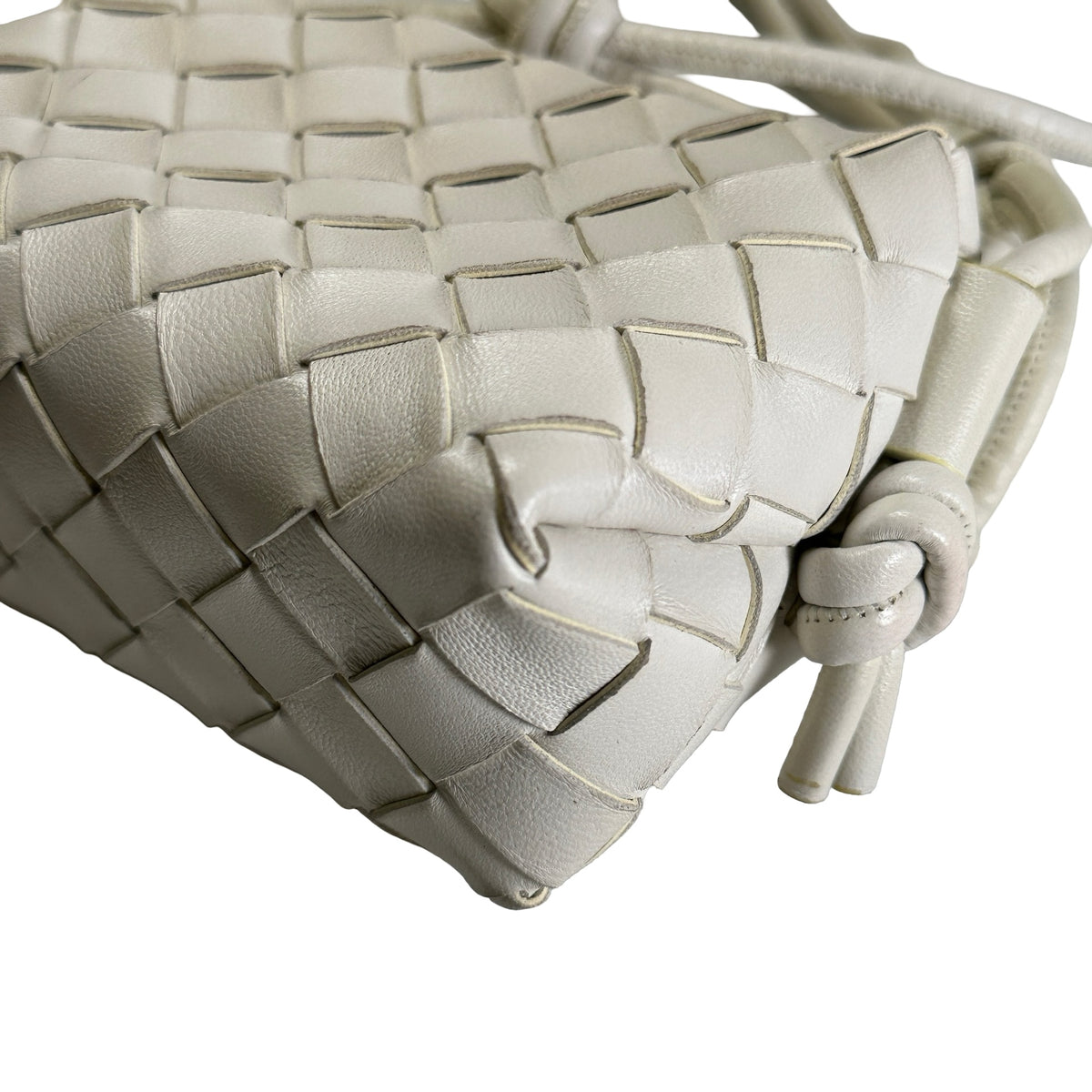 Used BOTTEGA VENETA Intrecciato Mini Loop Camera Bag Mini Bag White