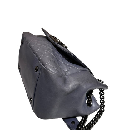 Used CHANEL Boy Shoulder Bag Grey PHW