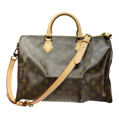 Used LOUIS VUITTON Monogram Canvas Speedy 35 Holdall Brown GHW
