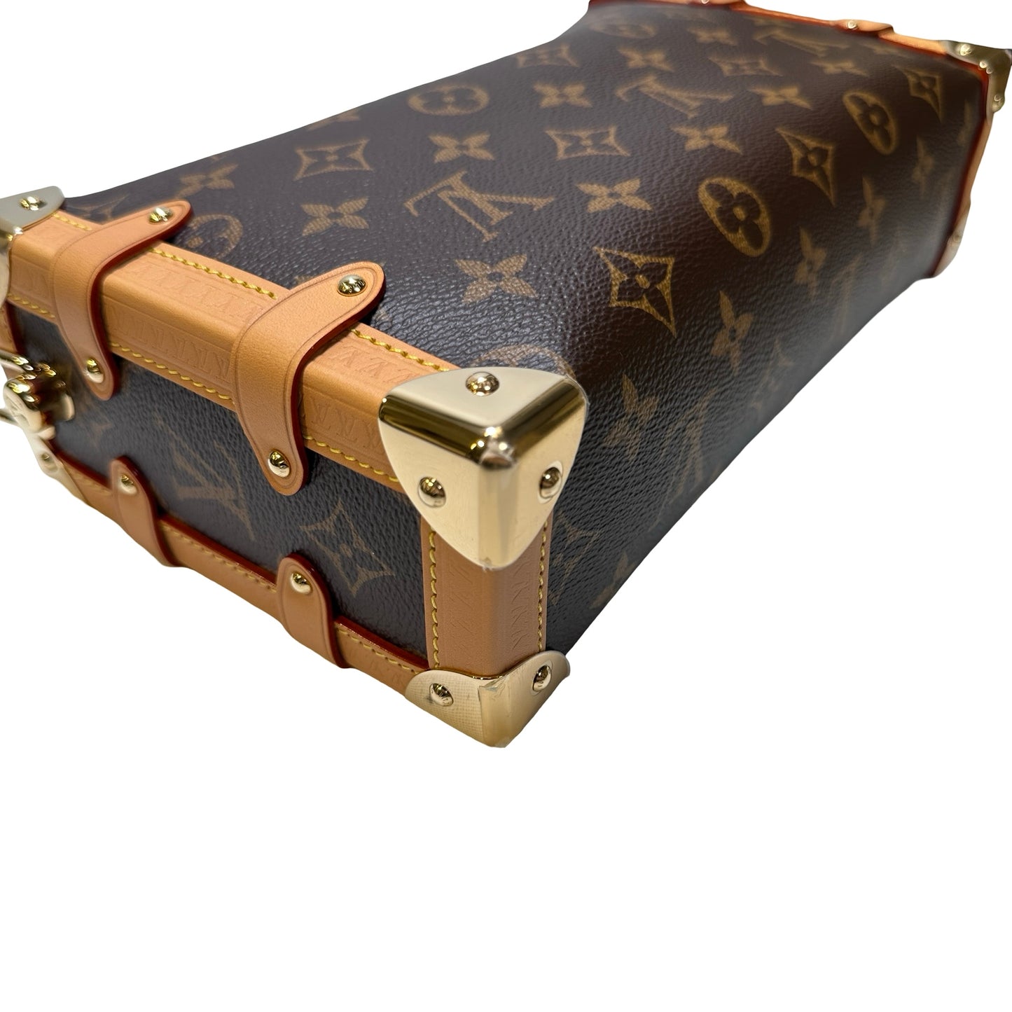 Used LOUIS VUITTON Monogram coated canvas Side trunk Trunk Brown GHW