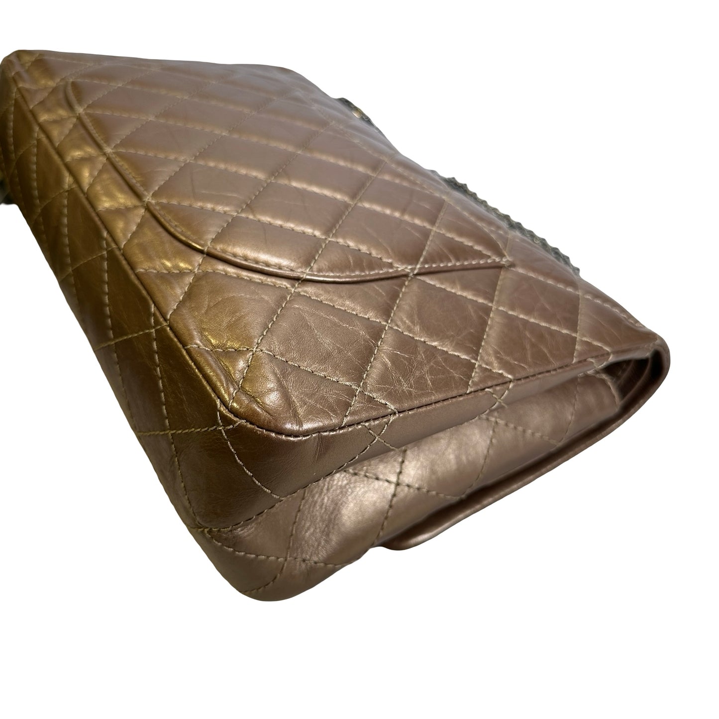 Used CHANEL Quilted 2.55 Reissue Chain Shoulder Bag Bronze