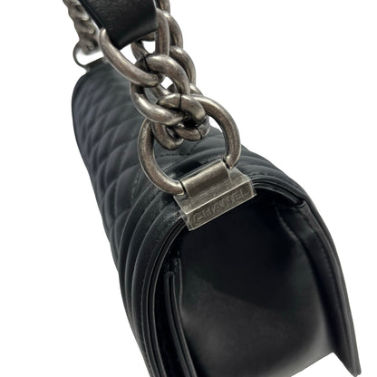 Brand New CHANEL Lambskin Boy Chain shoulder bag Black PHW