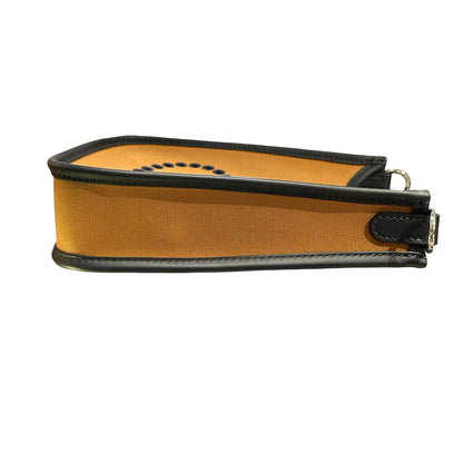 HERMES Canvas Leather Evelyne Crossbody Bag Brown Black