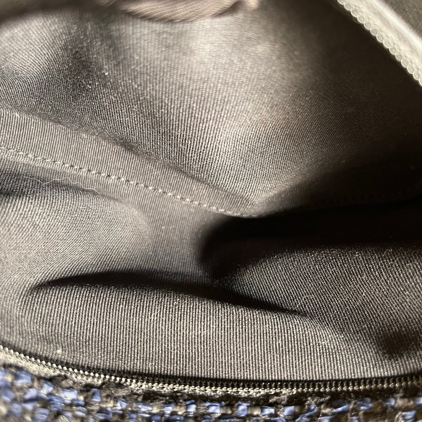 Used CHANEL Tweed 19 Shoulder Bag Blue Black