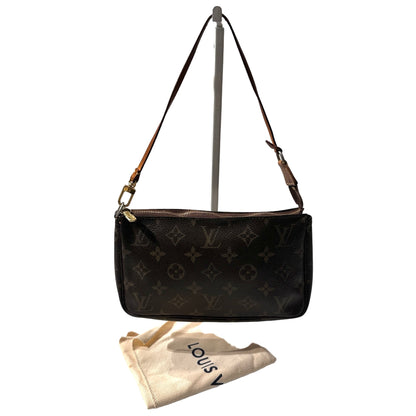 Used Louis Vuitton Monogram Eclipse coated canvas Pochette Shoulder Bag Monogram GHW