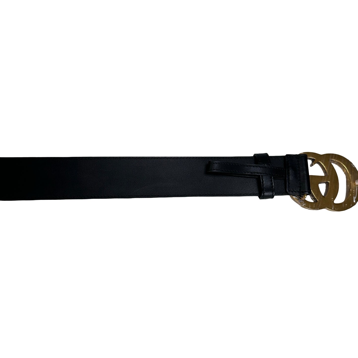 Brand New GUCCI Leather Double G Marmont Belt Black GHW