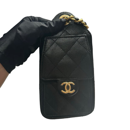 Brand New CHANEL Mini 25 Bag Shoulder Bag Black GHW