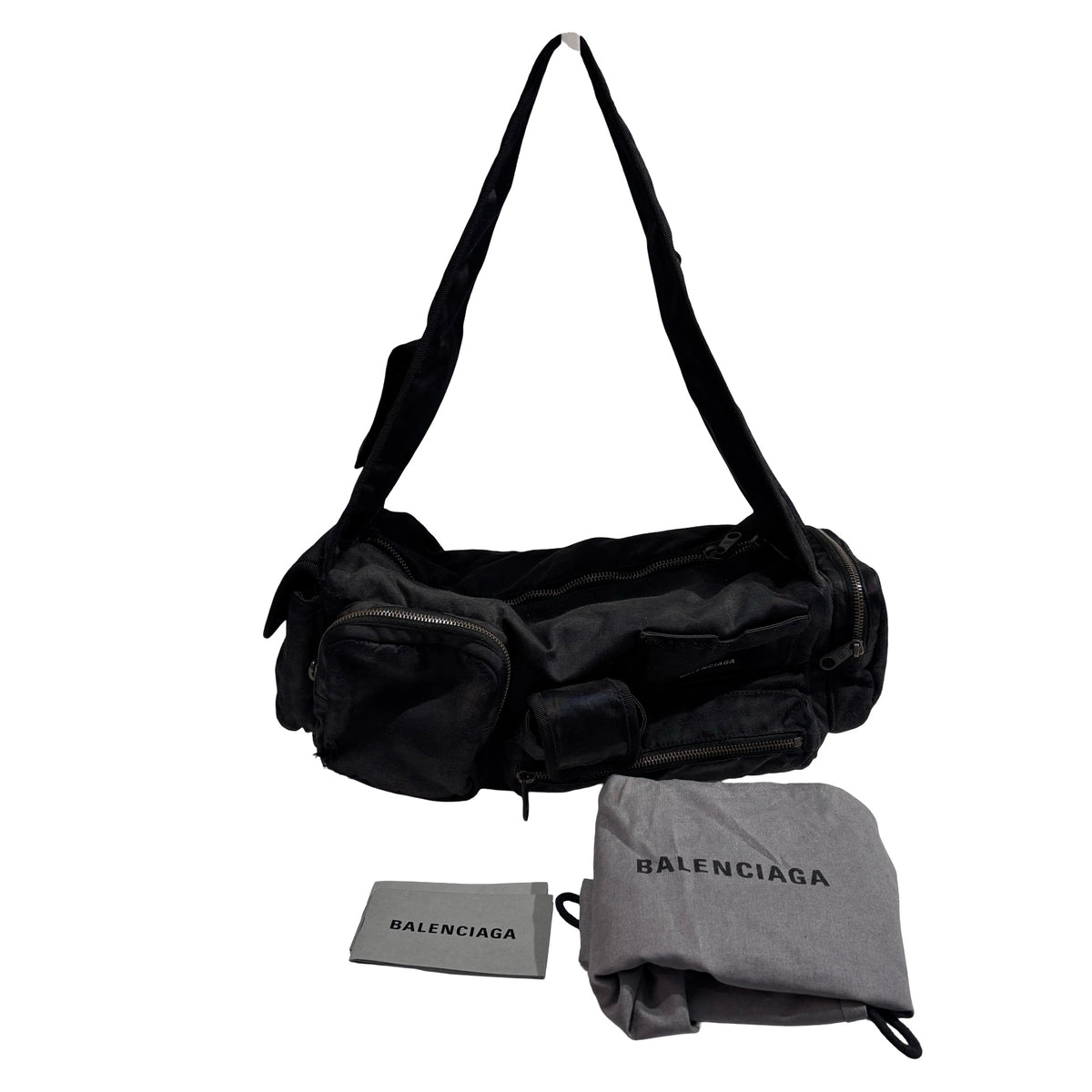 Used BALENCIAGA Solid Explorer Belt Bag Belt bag Black