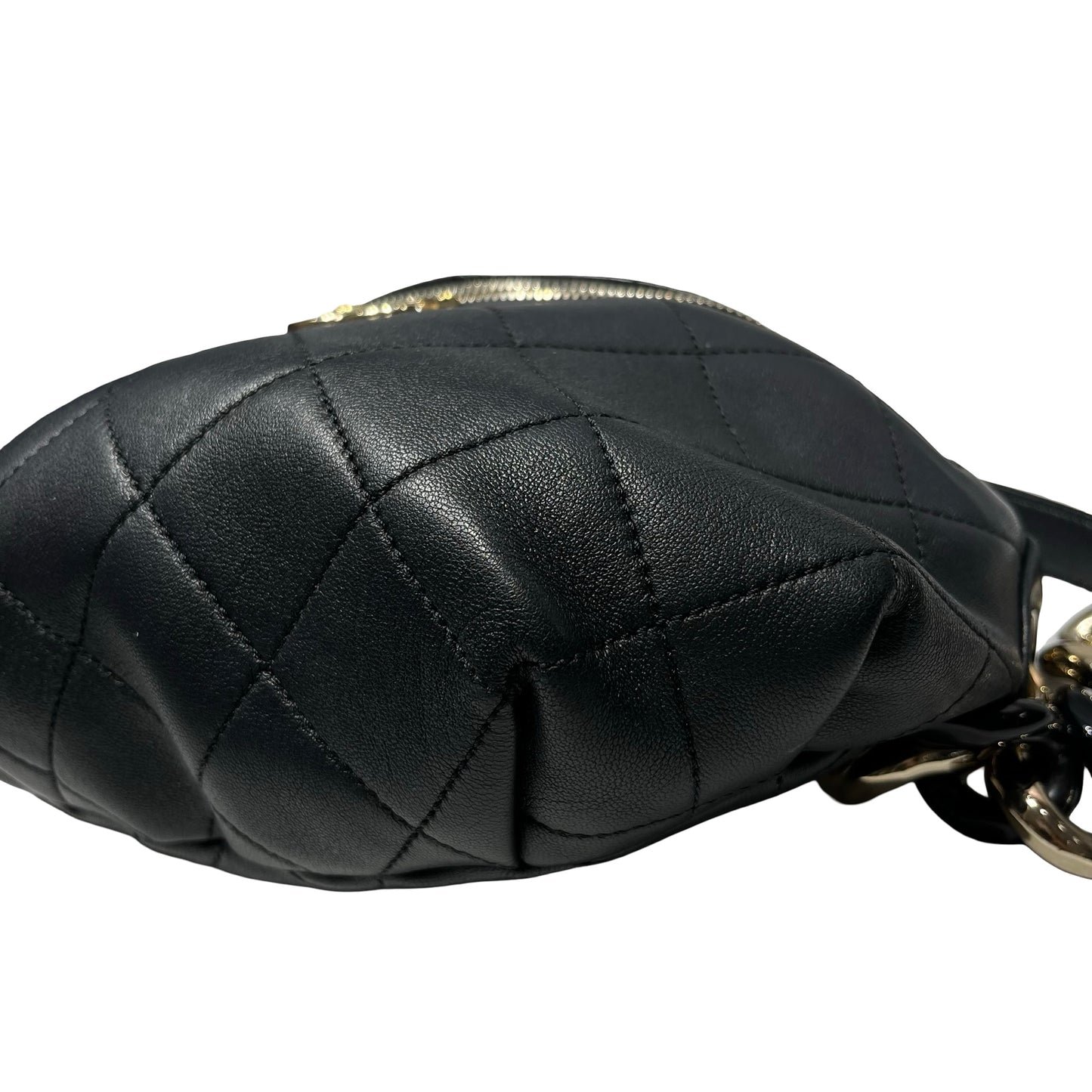 Used CHANEL Belt bag Black GHW