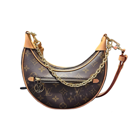 Used LOUIS VUITTON Monogram coated canvas Loop Shoulder Bag GHW Brown