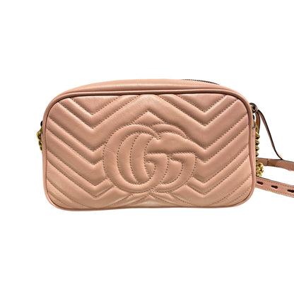 Used GUCCI GG MARMONT Cross Body Bag Pink GHW