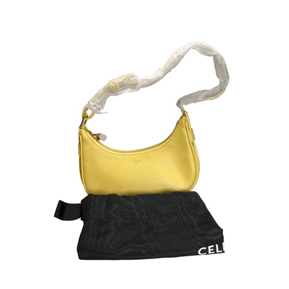 Used CELINE Leather Ava Shoulder Bag Yellow