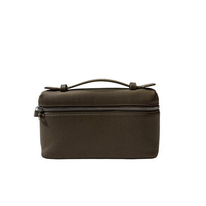 Used LORO PIANA LP 19 Cross Body Bag Grey PHW