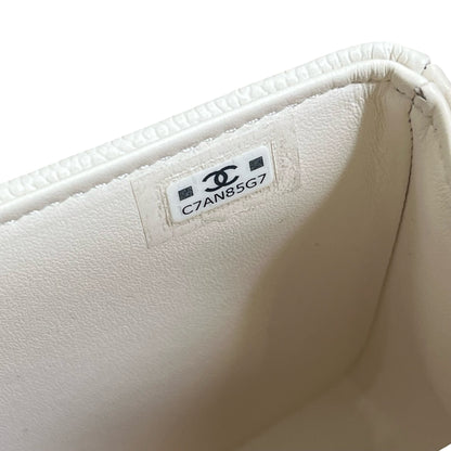 Brand New CHANEL Caviar Mini Preppy Coco Shoulder Bag White Gold
