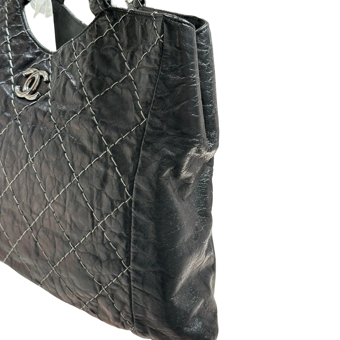 Used CHANEL Tote Bag Black PHW