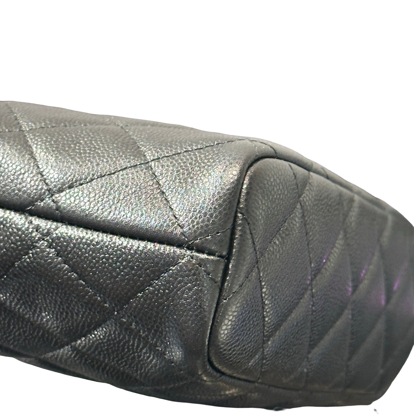 Used CHANEL Hobo Bag Black GHW