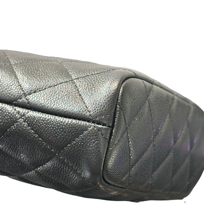 Used CHANEL Hobo Bag Black GHW