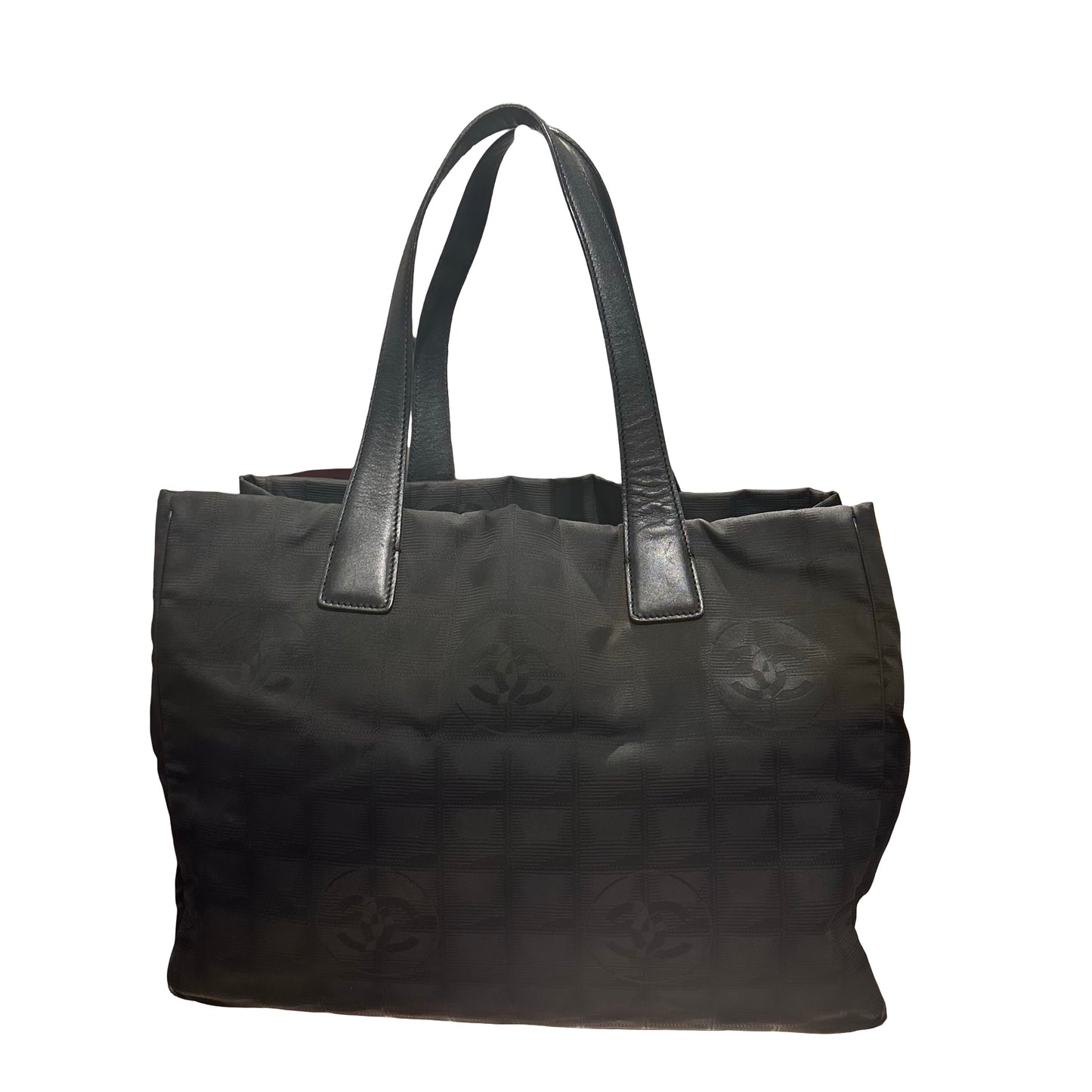 Used CHANEL Canvas Vintage Shoulder Black Shoulder Bag Black