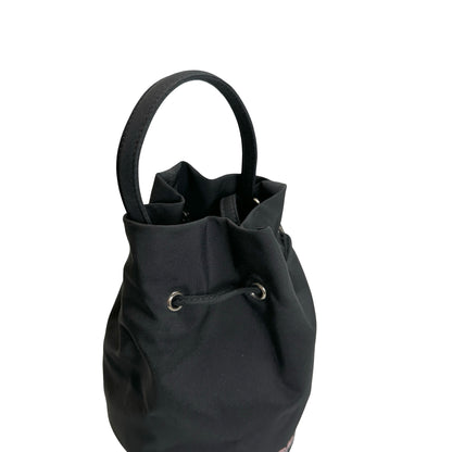 Used BALENCIAGA Logo Wheel Drawstring Bag Black Pink
