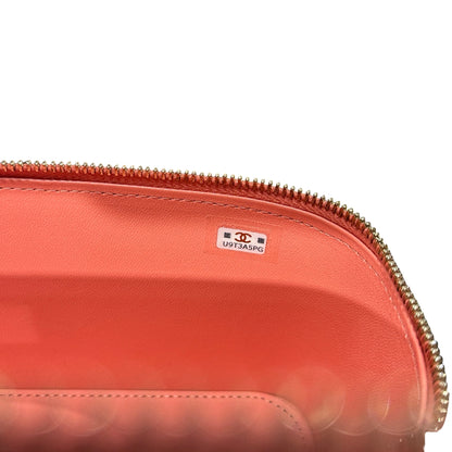 Used CHANEL Vanity Case Cross Body Bag Pink GHW