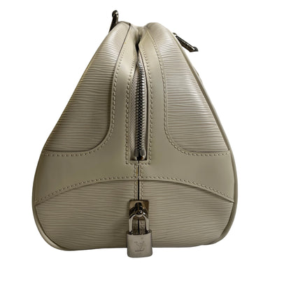 Used LOUIS VUITTON Epi Epi Montaigne PM Handbag White