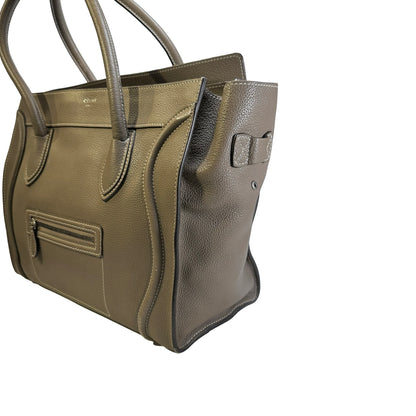 Used CELINE Leather Phantom Handbag Taupe