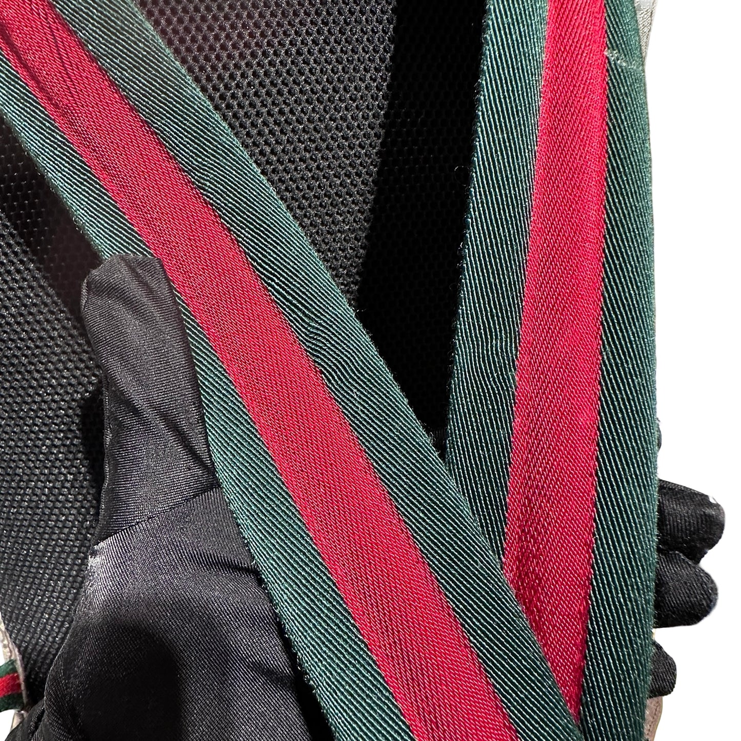 Used Gucci Coated Canvas Backpack Brown GHW