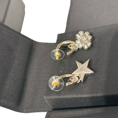Used Chanel White Gold Earrings PHW