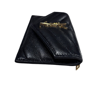 Saint Laurent Wallet Black GHW
