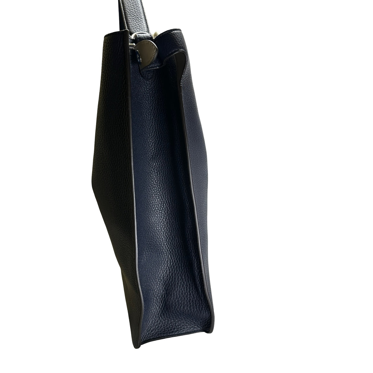 Used FENDI Leather Peekaboo Handbag Navy