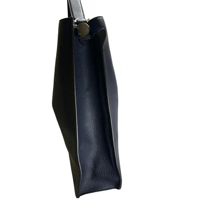 Used FENDI Leather Peekaboo Handbag Navy