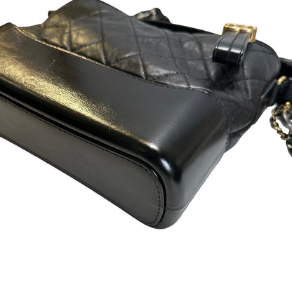 Used CHANEL Quilted Calfskin Gabrielle Hobo Shoulder Bag Black