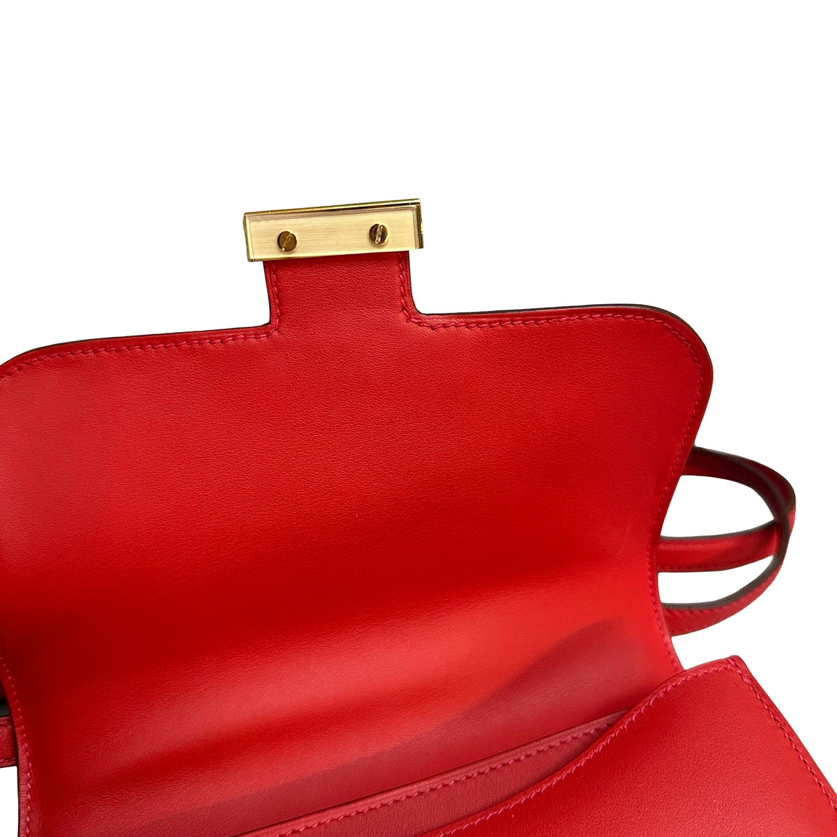 HERMES Swift Mini Constance Crossbody Bag Red GHW