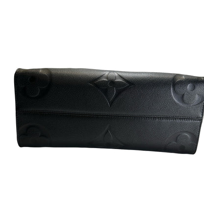 Used LOUIS VUITTON Monogram Empreinte On The Go MM Tote Bag Black GHW