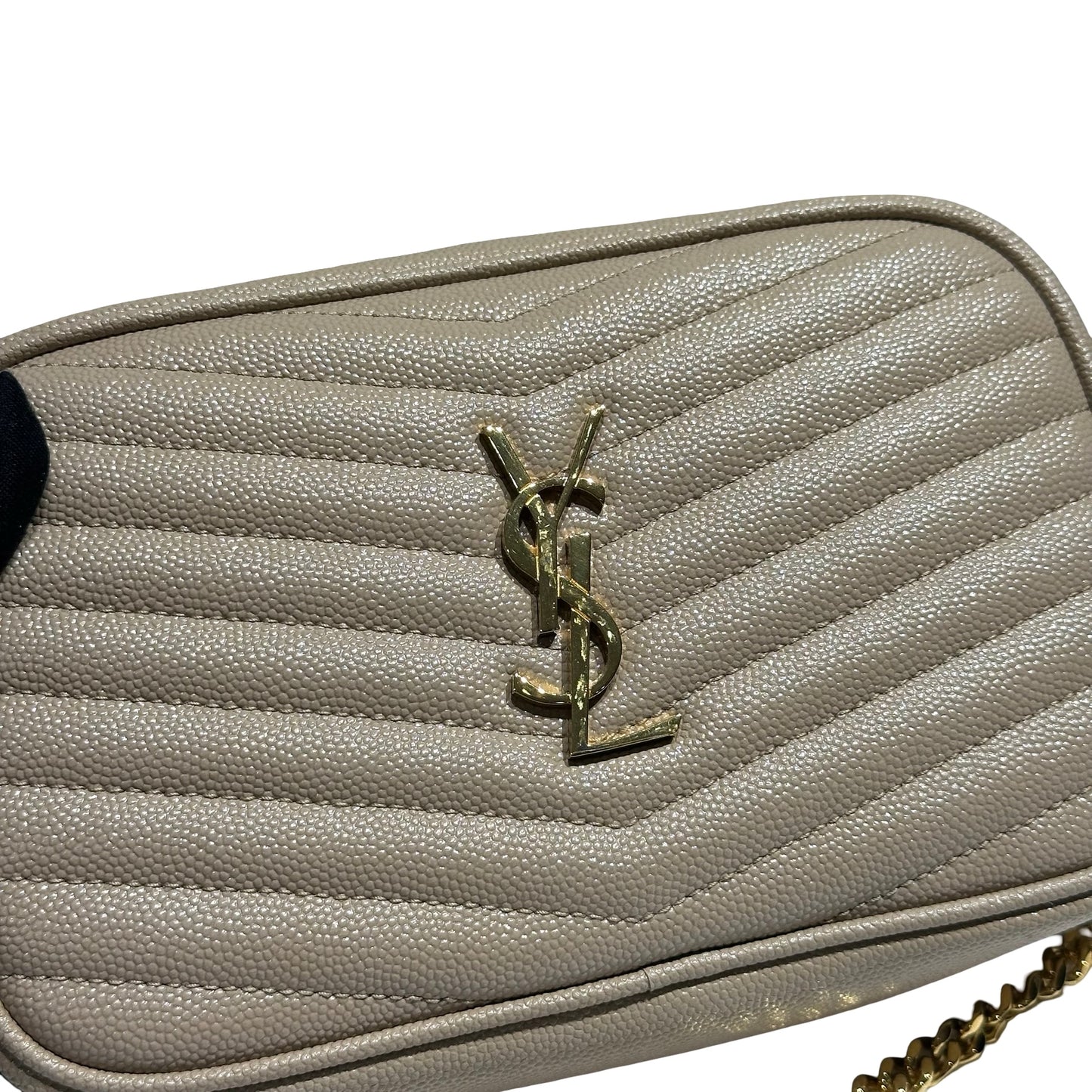 YSL MINIBAG MONO BEIGE CALFSKIN GHW [3001065]