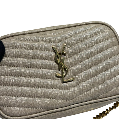 YSL MINIBAG MONO BEIGE CALFSKIN GHW [3001065]