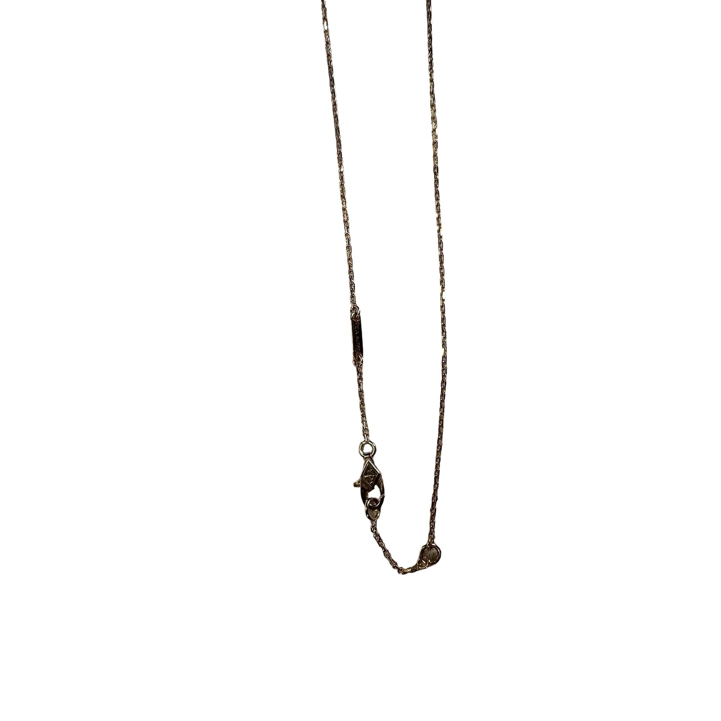 Used VAN CLEEF & ARPELS White Mother of Pearl Yellow Gold Vintage Alhambra Necklace Gold White