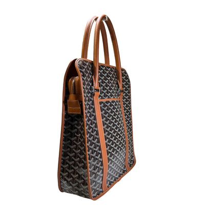 Used GOYARD Goyardine Sac de Voyage Tote Bag Black Brown