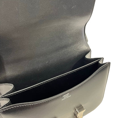 Used HERMES Solid color Constance Shoulder Bag Black