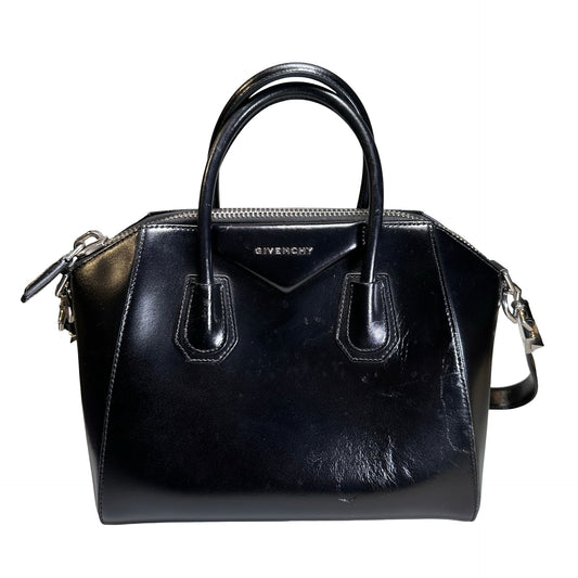 Used GIVENCHY Smooth Leather Antigona Handbag Black