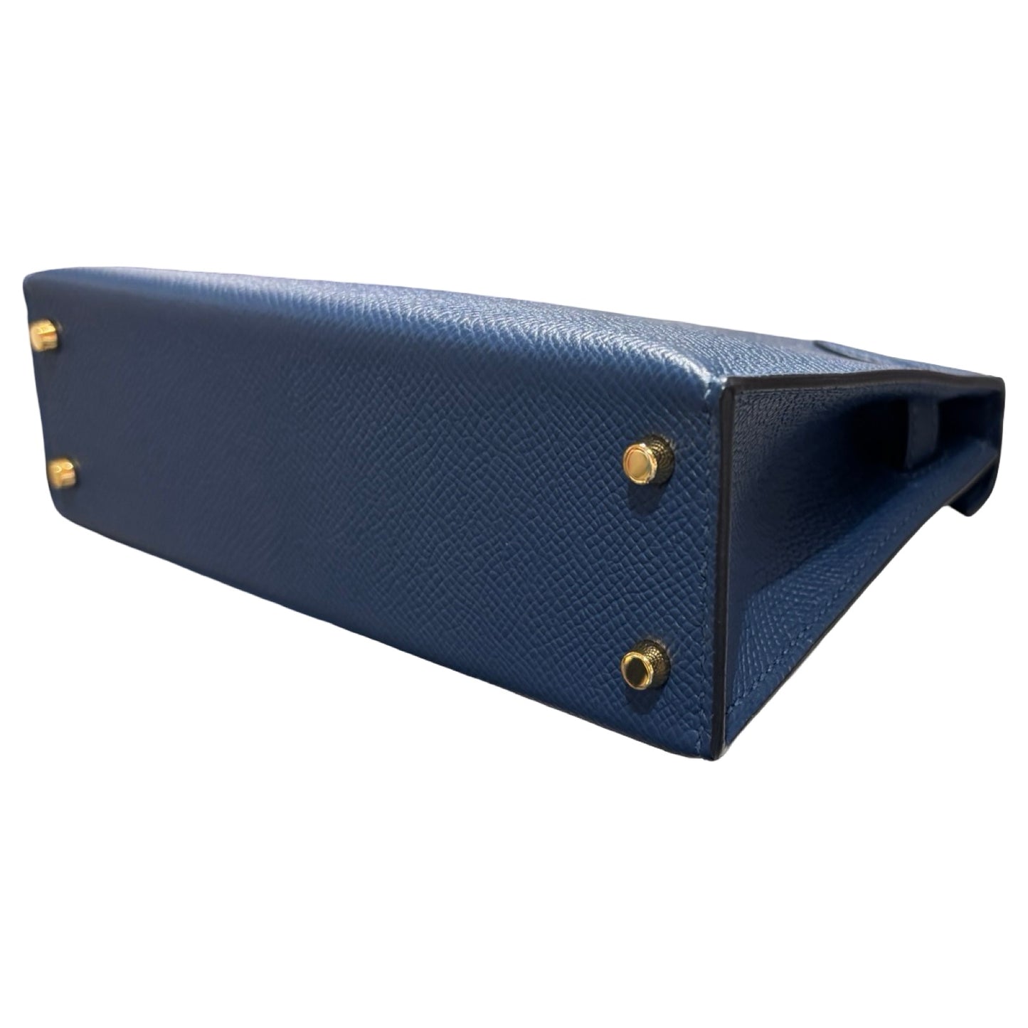 Used HERMÈS Mini Kelly II Two Way Shoulder Bag Blue GHW