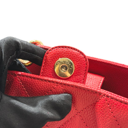 Used CHANEL GHW Used Chanel PST Shoulder Red Bag
