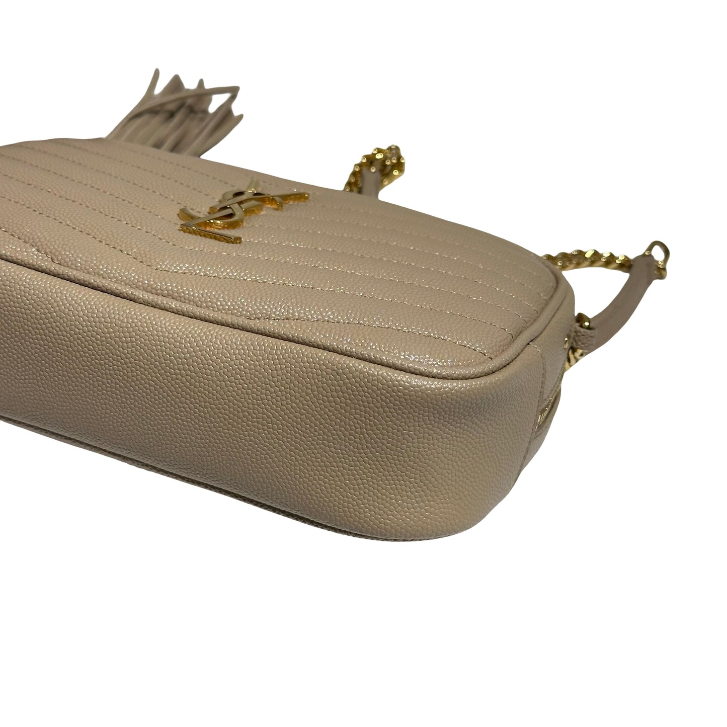 YSL MINIBAG MONO BEIGE CALFSKIN GHW [3001065]