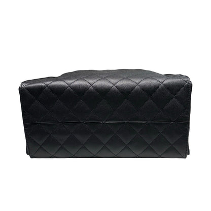 New Chanel 25 Medium Chain Shoulder Bag Black GHW