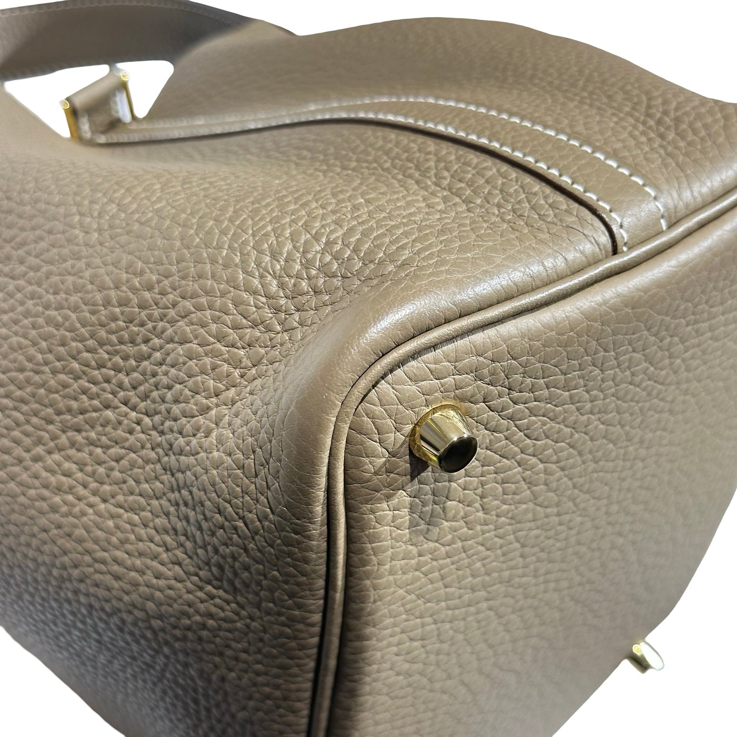 Used HERMÈS Picotin 18 Bucket Bag Etoupe (18) GHW