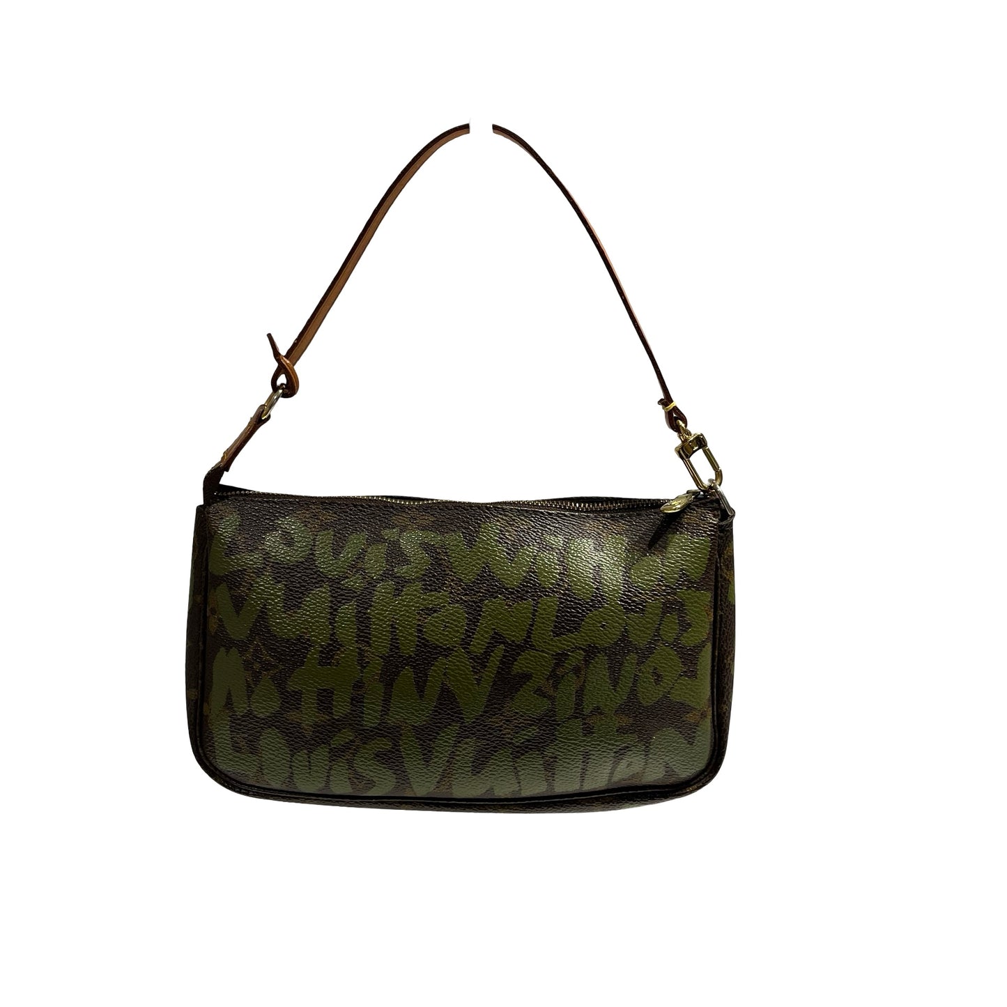 LV GRAFFITI POCHETTE BROWN GREEN [3000793]