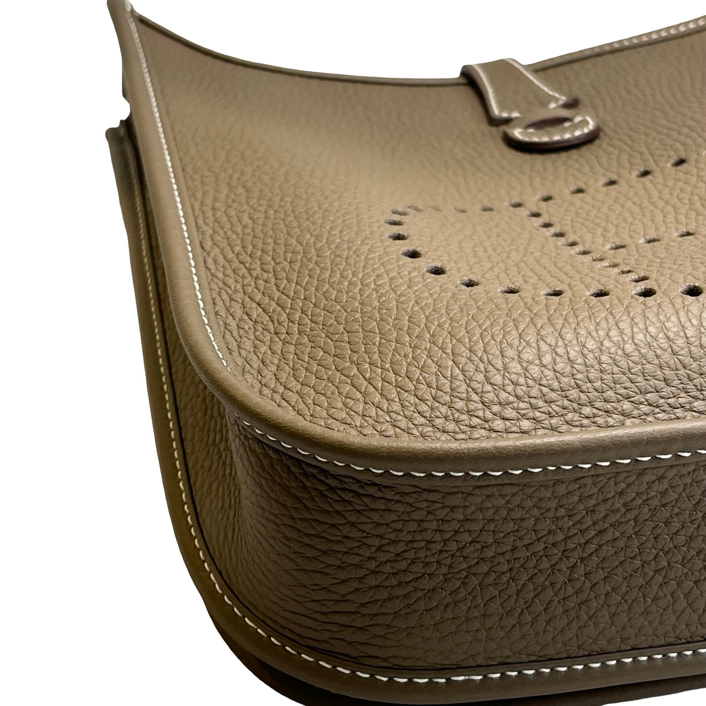 Brand New HERMES Leather Evelyne 23 Shoulder Bag Etoupe PHW