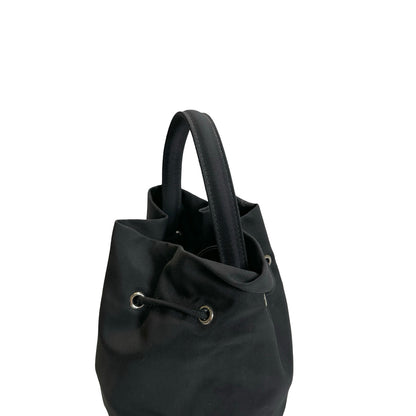 Used BALENCIAGA Logo Wheel Drawstring Bag Black Pink